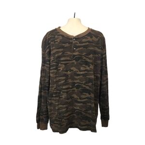 Men's Premier‎ International Camouflage Long Sleeve Henley Shirt Size 2XL